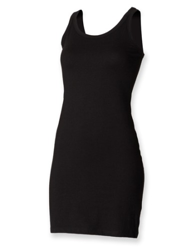 S-SK104-Womens Stretch Vest Dress
